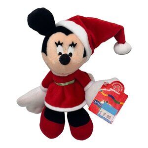 Disney Minnie Mouse Mrs. Clause Christmas Holiday Plush. Santa Hat 10" Applause